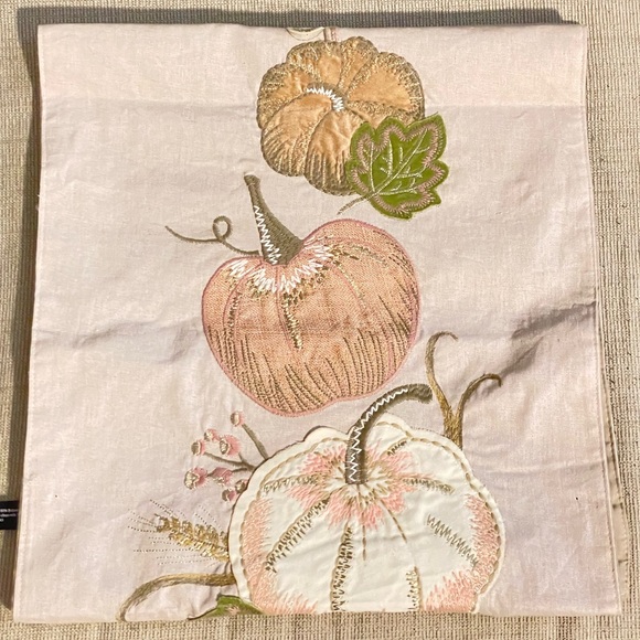 Other - Pink and golden fall harvest pumpkin table runner